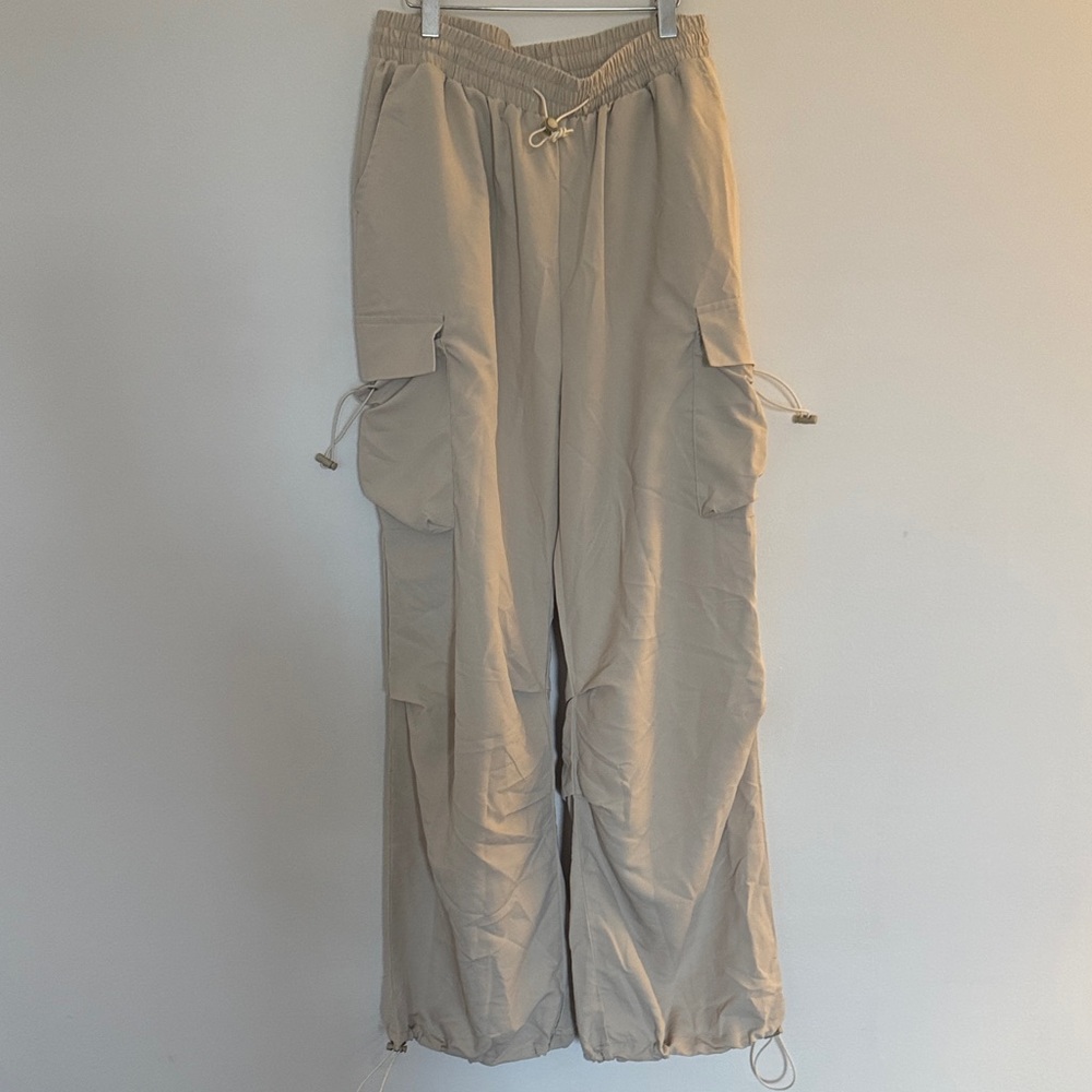 Beige Cargo Pants